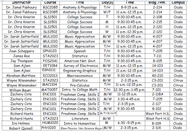 class-schedule