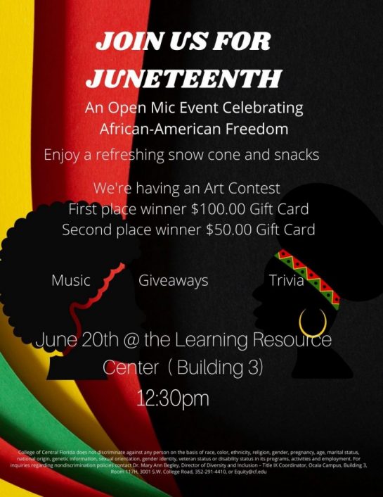 Flyer for Juneteenth Event